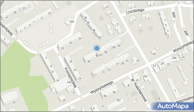 Kostrzyn nad Odrą, Konopnickiej Marii, 52, mapa Kostrzyn nad Odrą