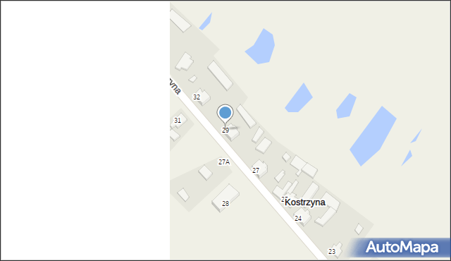 Kostrzyna, Kostrzyna, 29, mapa Kostrzyna