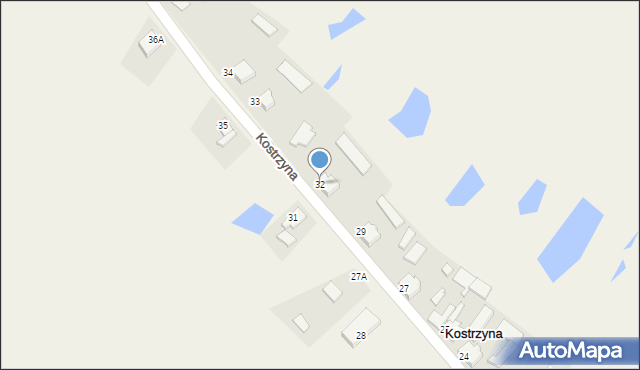 Kostrzyna, Kostrzyna, 32, mapa Kostrzyna