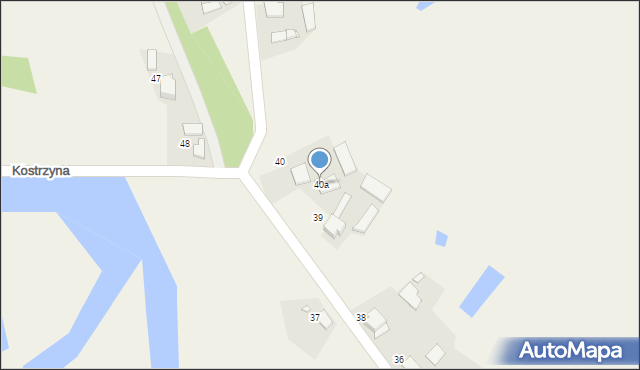 Kostrzyna, Kostrzyna, 40a, mapa Kostrzyna