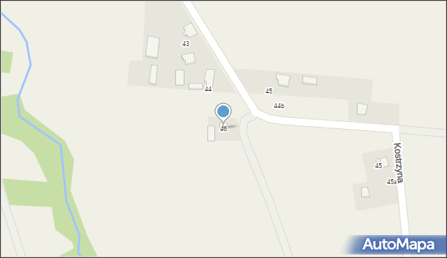 Kostrzyna, Kostrzyna, 46, mapa Kostrzyna