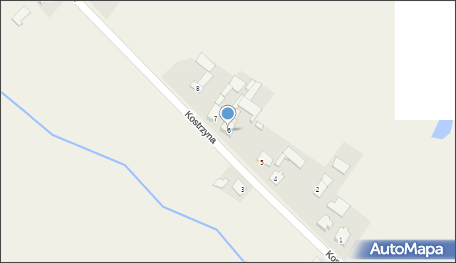 Kostrzyna, Kostrzyna, 6, mapa Kostrzyna