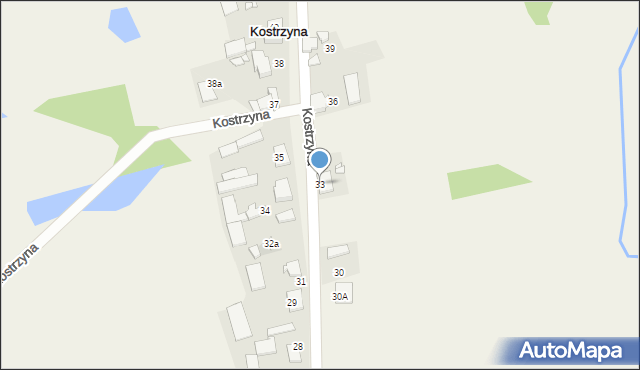 Kostrzyna, Kostrzyna, 33, mapa Kostrzyna