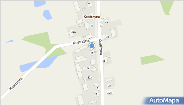 Kostrzyna, Kostrzyna, 35, mapa Kostrzyna