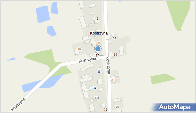 Kostrzyna, Kostrzyna, 37a, mapa Kostrzyna