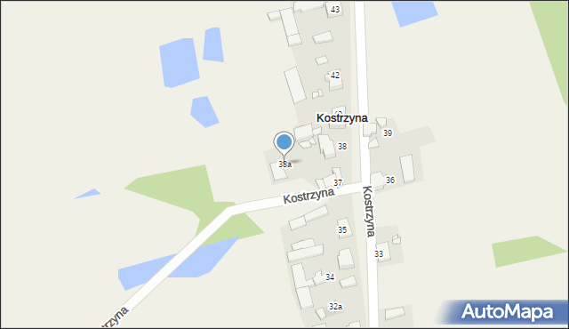 Kostrzyna, Kostrzyna, 38a, mapa Kostrzyna