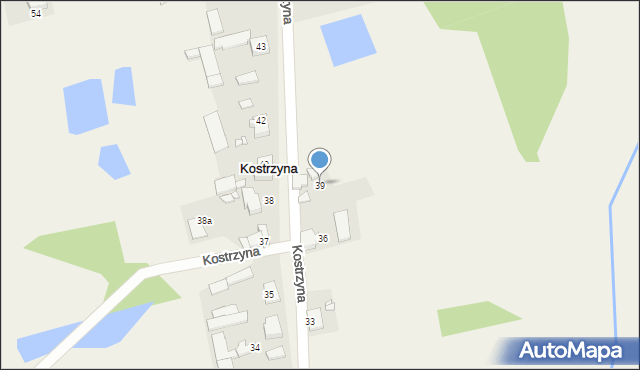 Kostrzyna, Kostrzyna, 39, mapa Kostrzyna