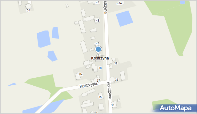 Kostrzyna, Kostrzyna, 40, mapa Kostrzyna