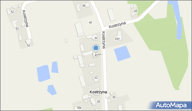 Kostrzyna, Kostrzyna, 43, mapa Kostrzyna