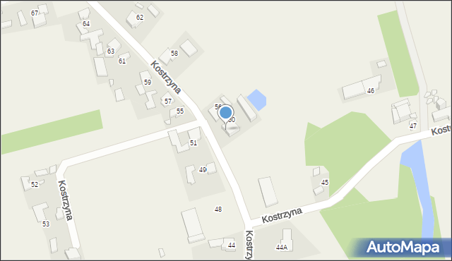 Kostrzyna, Kostrzyna, 50x, mapa Kostrzyna