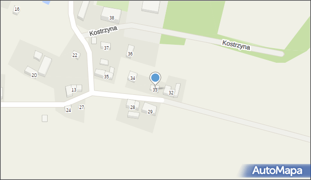 Kostrzyna, Kostrzyna, 33, mapa Kostrzyna