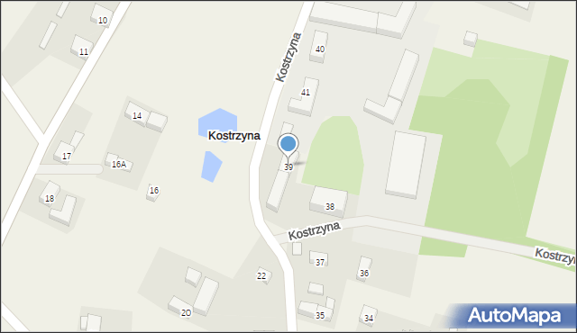 Kostrzyna, Kostrzyna, 39, mapa Kostrzyna