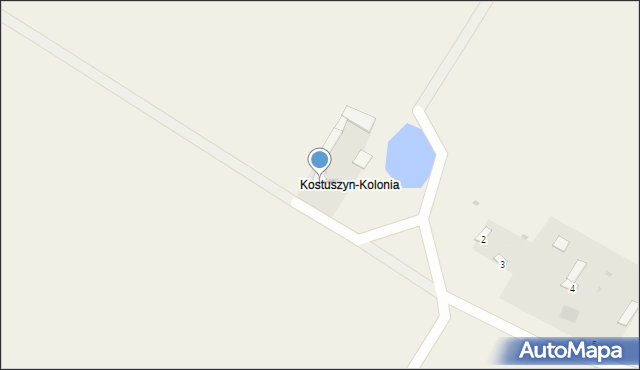 Kostuszyn-Kolonia, Kostuszyn-Kolonia, 1, mapa Kostuszyn-Kolonia