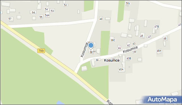 Kosumce, Kosumce, 38, mapa Kosumce