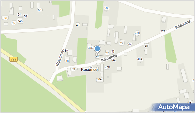 Kosumce, Kosumce, 41, mapa Kosumce