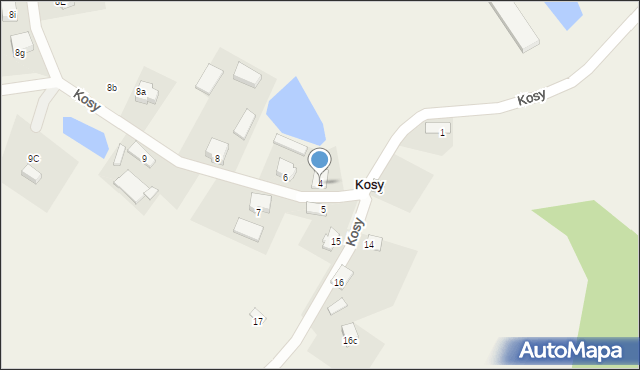 Kosy, Kosy, 4, mapa Kosy