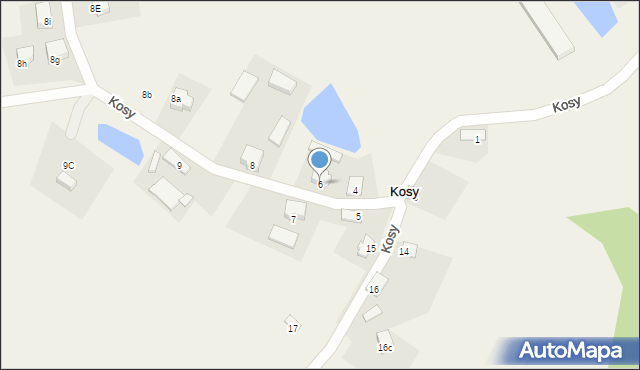 Kosy, Kosy, 6, mapa Kosy