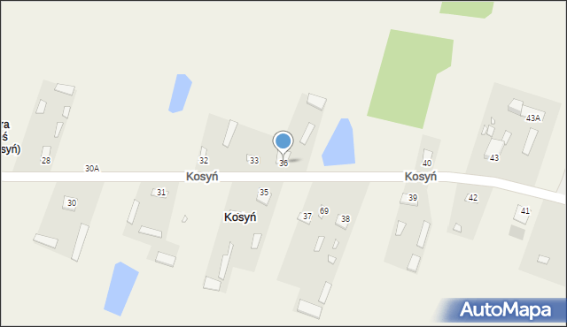 Kosyń, Kosyń, 36, mapa Kosyń