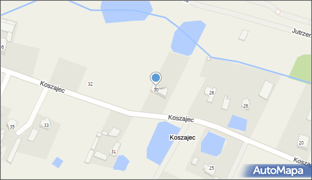 Koszajec, Koszajec, 30, mapa Koszajec