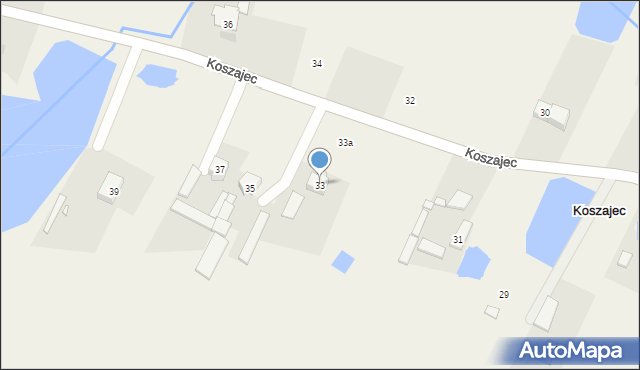 Koszajec, Koszajec, 33, mapa Koszajec