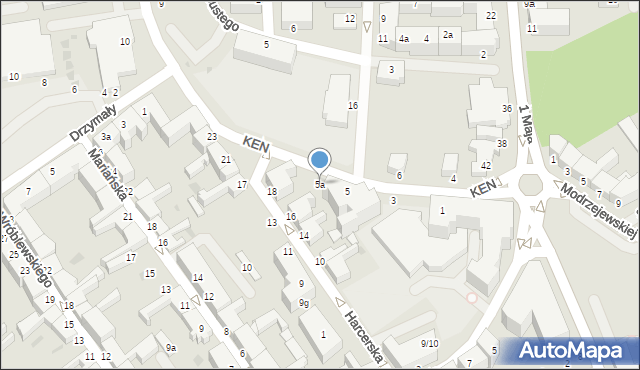 Koszalin, Komisji Edukacji Narodowej, 5a, mapa Koszalina