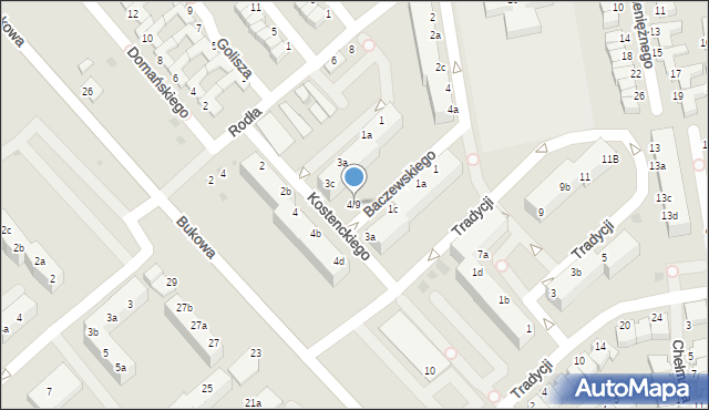 Koszalin, Kostenckiego Jerzego, dr., 4/9, mapa Koszalina