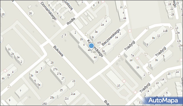 Koszalin, Kostenckiego Jerzego, dr., 4c, mapa Koszalina
