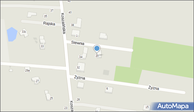 Koszalin, Koszalińska, 10, mapa Koszalina