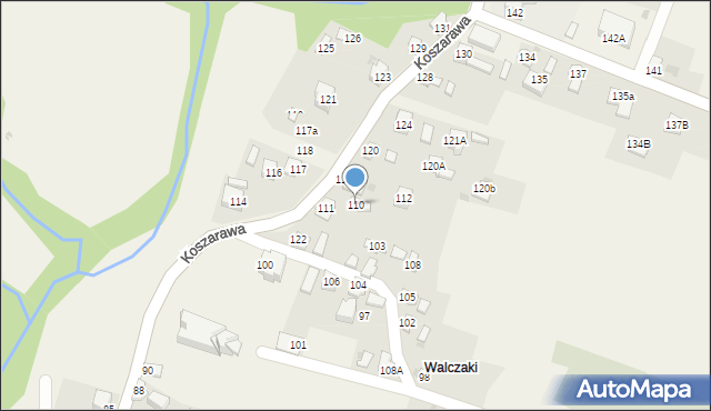 Koszarawa, Koszarawa, 110, mapa Koszarawa