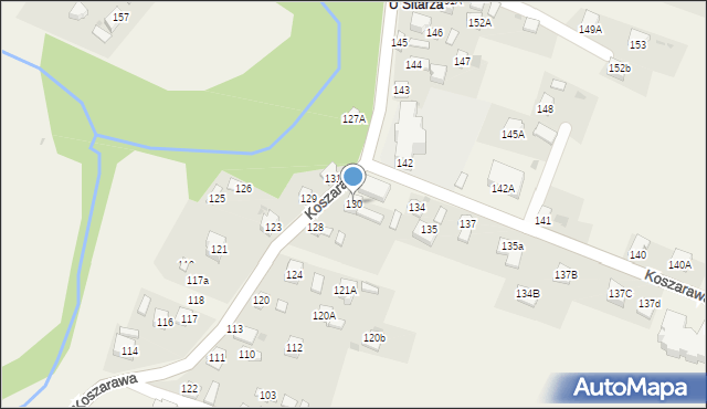 Koszarawa, Koszarawa, 130, mapa Koszarawa