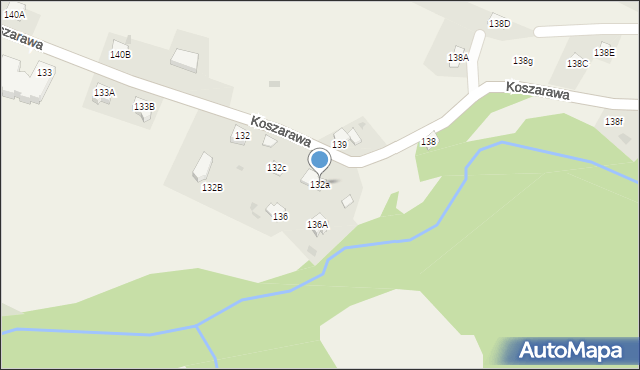 Koszarawa, Koszarawa, 132a, mapa Koszarawa