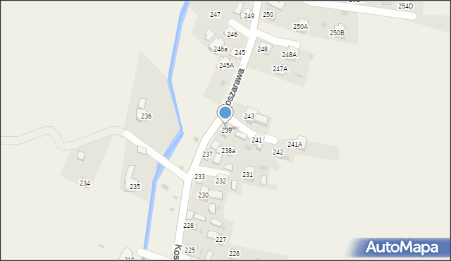 Koszarawa, Koszarawa, 239, mapa Koszarawa