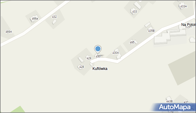 Koszarawa, Koszarawa, 430, mapa Koszarawa