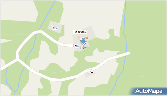 Koszarawa, Koszarawa, 720, mapa Koszarawa