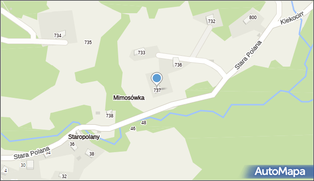 Koszarawa, Koszarawa, 737, mapa Koszarawa