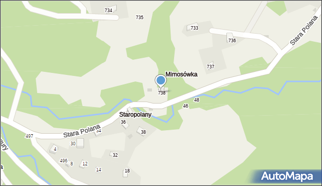 Koszarawa, Koszarawa, 738, mapa Koszarawa