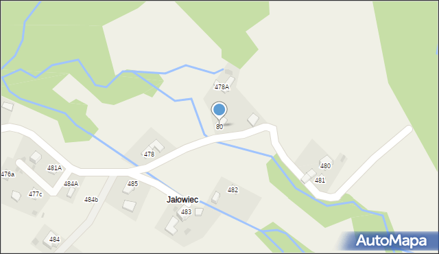Koszarawa, Koszarawa, 80, mapa Koszarawa