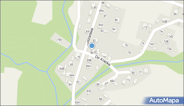 Koszarawa, Koszarawa, 81, mapa Koszarawa