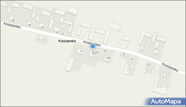 Koszarsko, Koszarsko, 11, mapa Koszarsko