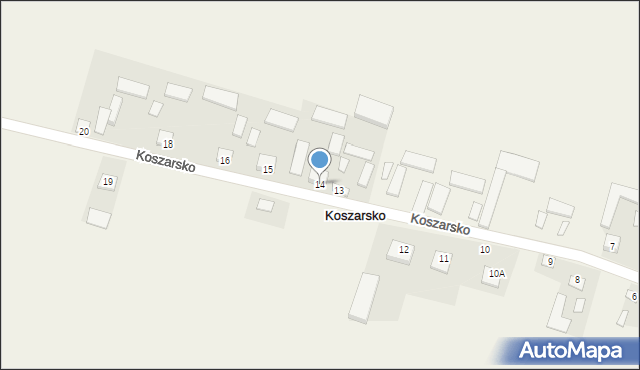 Koszarsko, Koszarsko, 14, mapa Koszarsko