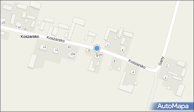 Koszarsko, Koszarsko, 8, mapa Koszarsko