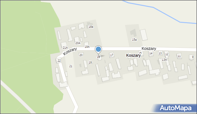 Koszary, Koszary, 18, mapa Koszary