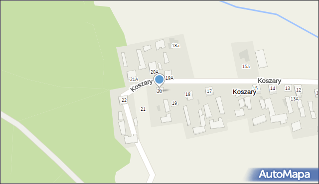 Koszary, Koszary, 20, mapa Koszary