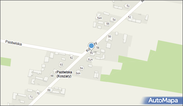 Koszary, Koszary, 61, mapa Koszary