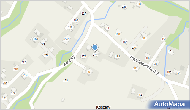 Koszary, Koszary, 174, mapa Koszary