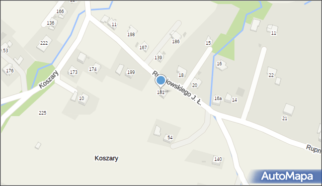 Koszary, Koszary, 181, mapa Koszary