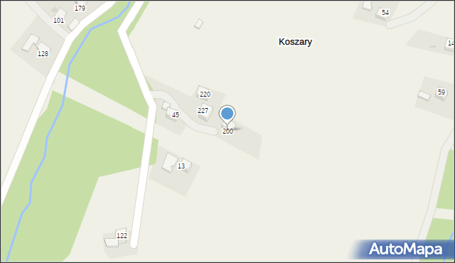 Koszary, Koszary, 200, mapa Koszary