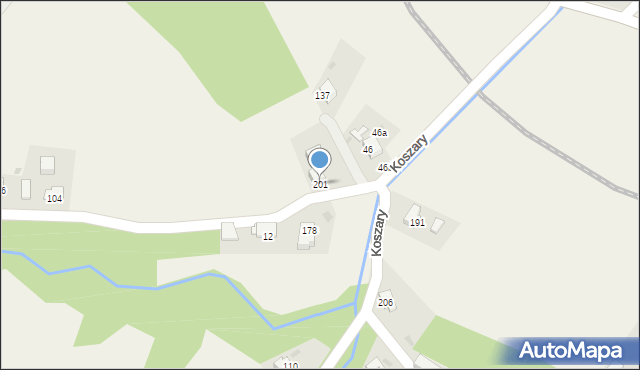 Koszary, Koszary, 201, mapa Koszary