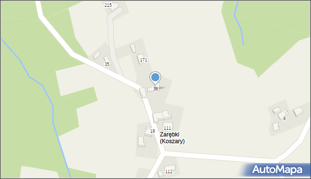 Koszary, Koszary, 38, mapa Koszary