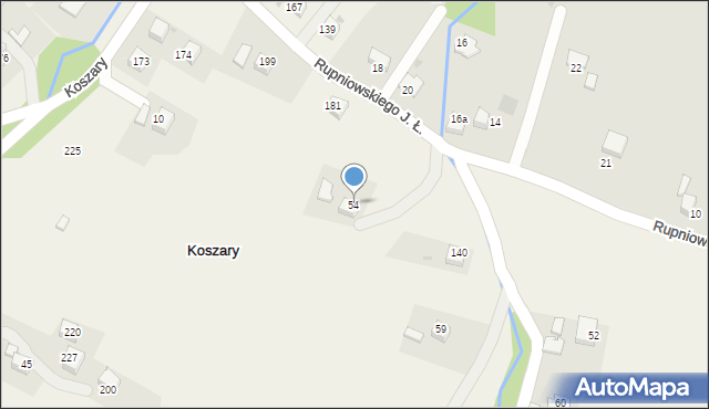 Koszary, Koszary, 54, mapa Koszary